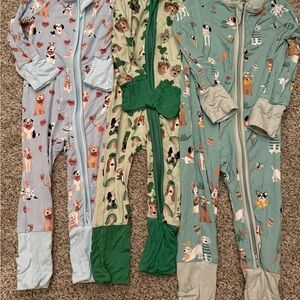 Dreamlet Dog Holiday bamboo Bundle 0-3 and 3-6 months